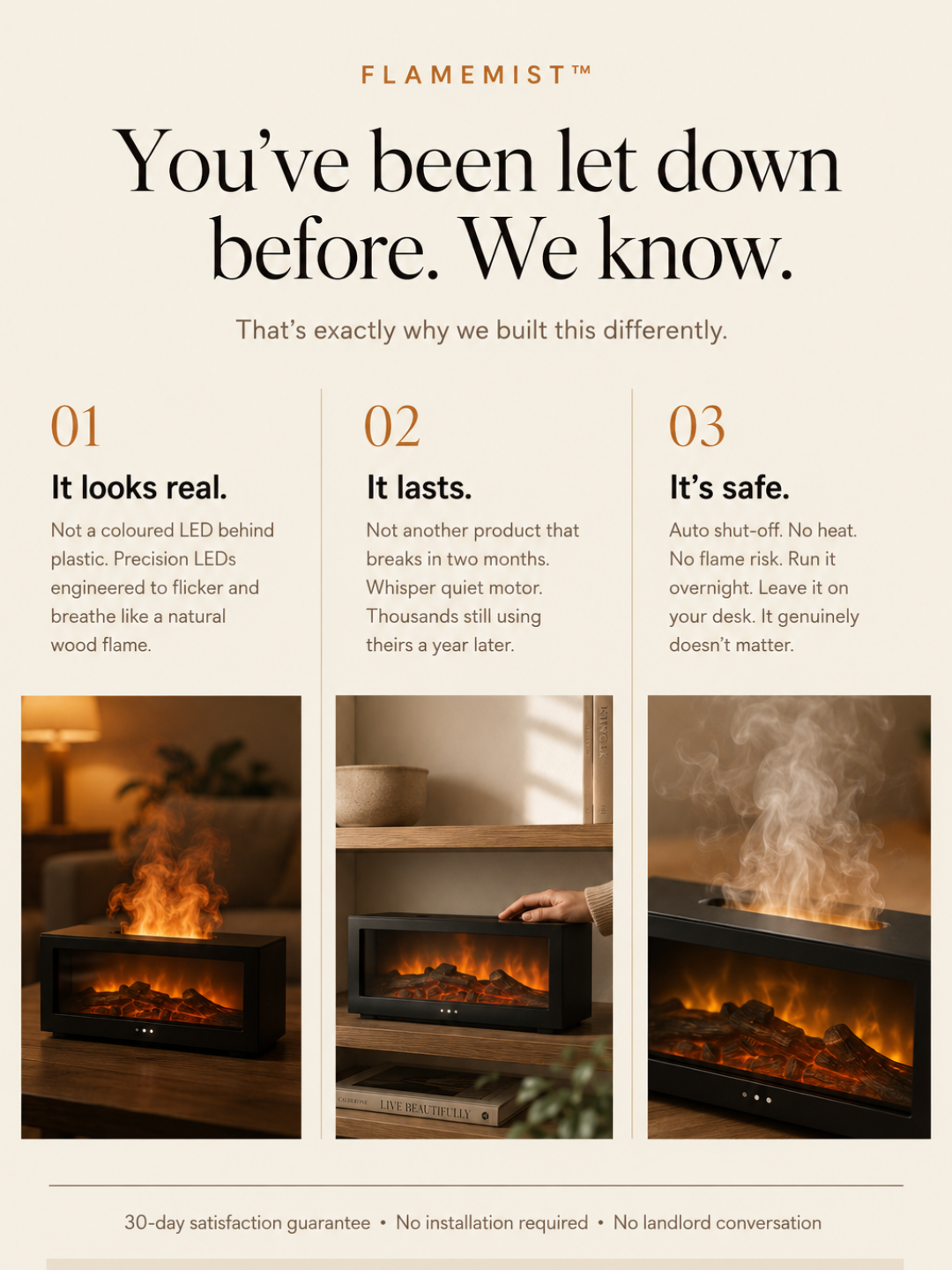 FlameMist ™ - Portable Aromatherapy Fireplace