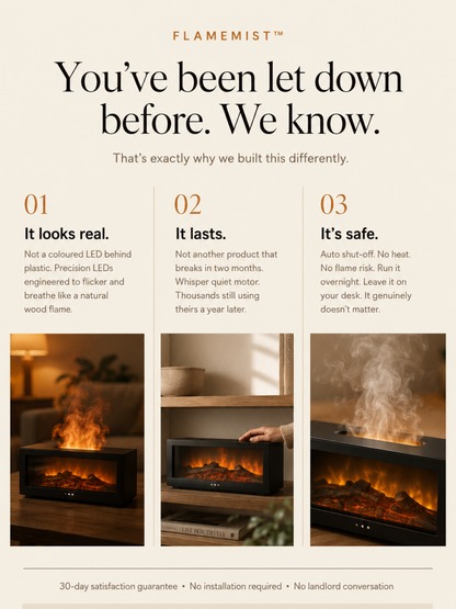 FlameMist ™ - Portable Aromatherapy Fireplace